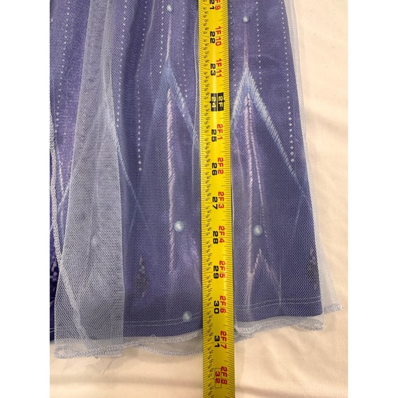 Disney Frozen II Elsa Nightgown Girls Size 6/6X Blue Velvet Tulle Gown - Picture 7 of 7